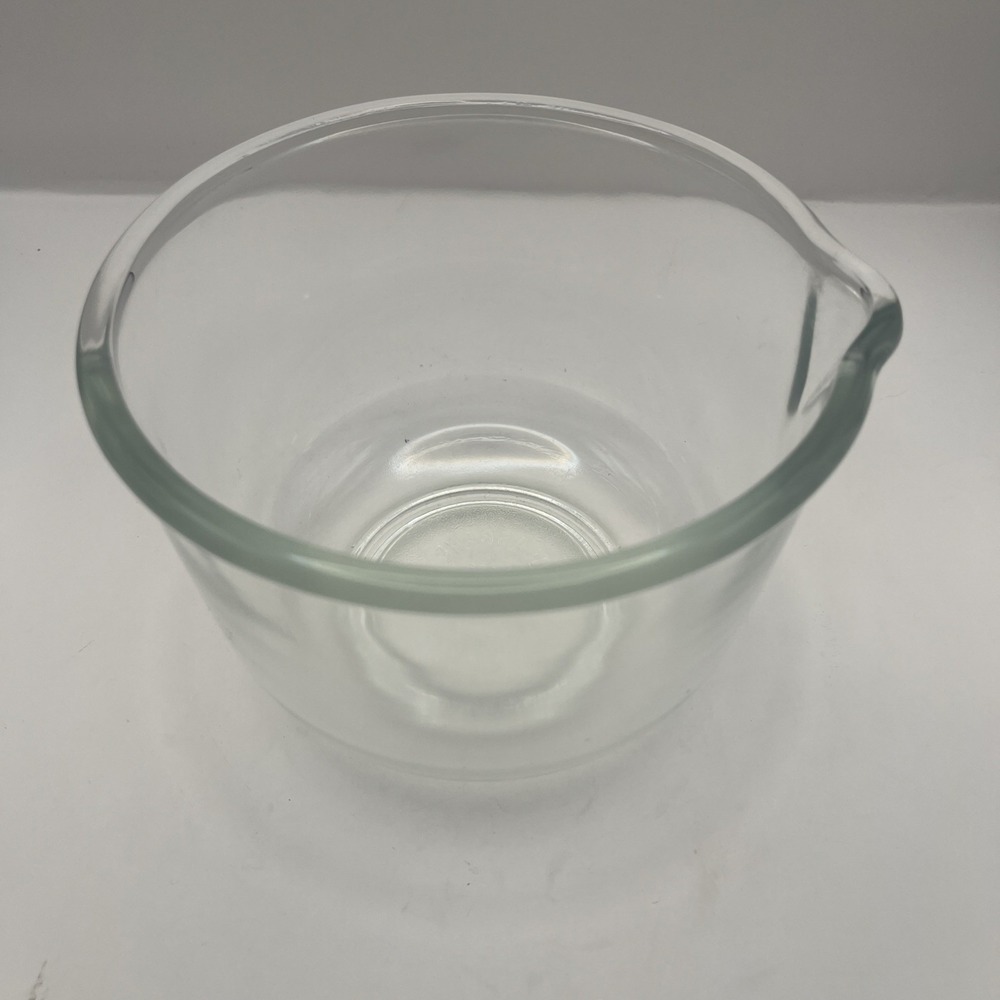 Vintage Glasbake for Sunbeam Glass Mixing Bowl 6" Diameter Spout USA